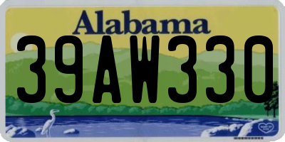 AL license plate 39AW330