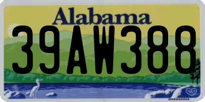 AL license plate 39AW388