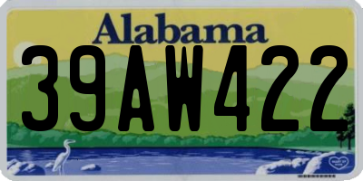 AL license plate 39AW422