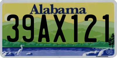 AL license plate 39AX121