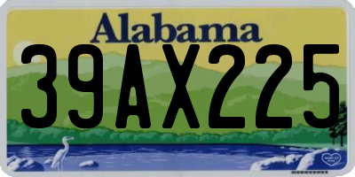 AL license plate 39AX225