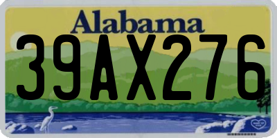 AL license plate 39AX276
