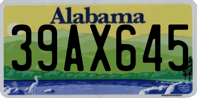 AL license plate 39AX645