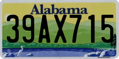 AL license plate 39AX715