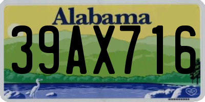 AL license plate 39AX716