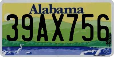 AL license plate 39AX756