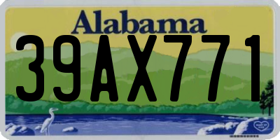 AL license plate 39AX771