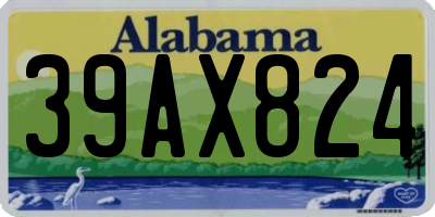 AL license plate 39AX824