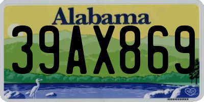 AL license plate 39AX869