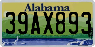 AL license plate 39AX893