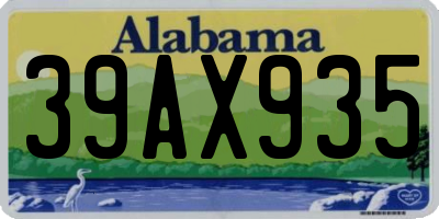 AL license plate 39AX935