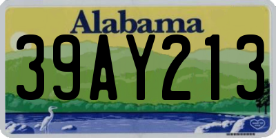 AL license plate 39AY213