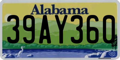 AL license plate 39AY360