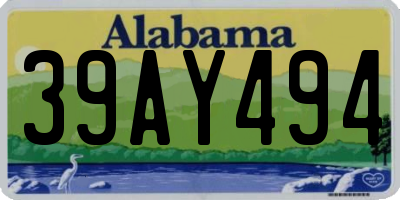 AL license plate 39AY494