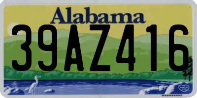 AL license plate 39AZ416