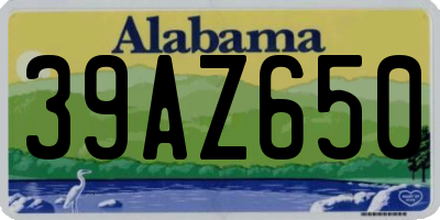 AL license plate 39AZ650