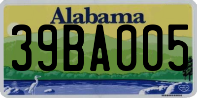 AL license plate 39BA005