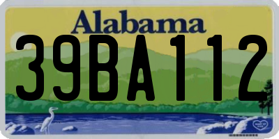 AL license plate 39BA112