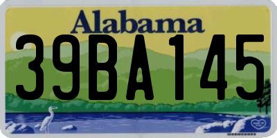 AL license plate 39BA145
