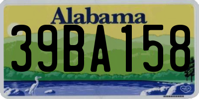 AL license plate 39BA158