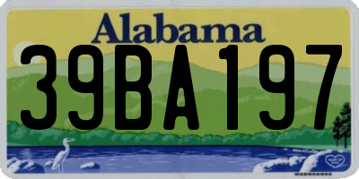 AL license plate 39BA197