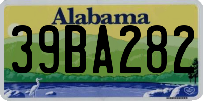 AL license plate 39BA282