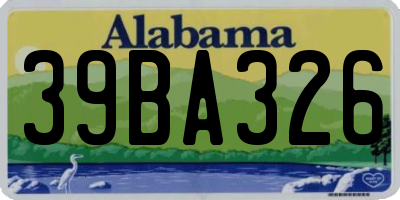 AL license plate 39BA326