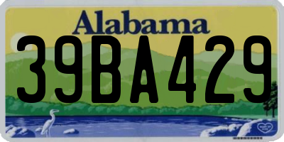 AL license plate 39BA429