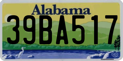 AL license plate 39BA517