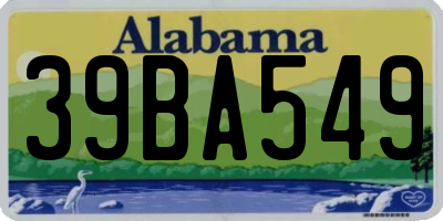 AL license plate 39BA549