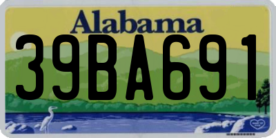 AL license plate 39BA691