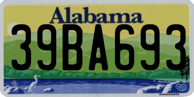 AL license plate 39BA693