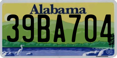 AL license plate 39BA704
