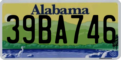 AL license plate 39BA746