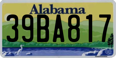 AL license plate 39BA817