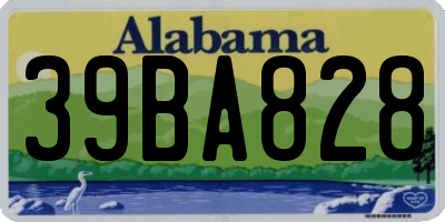 AL license plate 39BA828