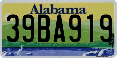 AL license plate 39BA919