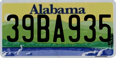 AL license plate 39BA935