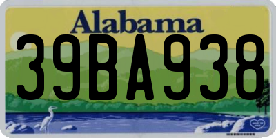 AL license plate 39BA938