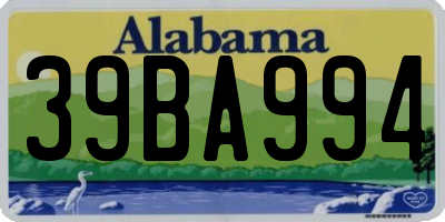 AL license plate 39BA994