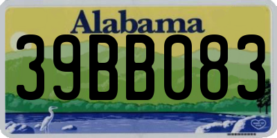 AL license plate 39BB083