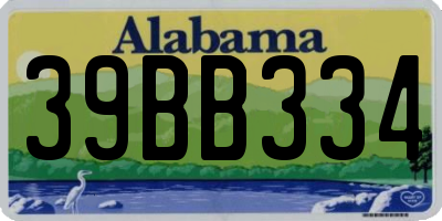 AL license plate 39BB334
