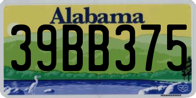 AL license plate 39BB375
