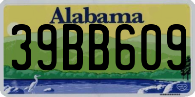 AL license plate 39BB609
