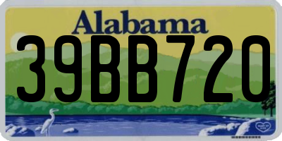 AL license plate 39BB720
