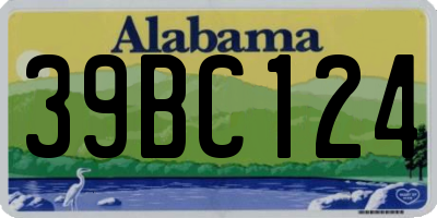 AL license plate 39BC124