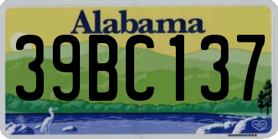 AL license plate 39BC137