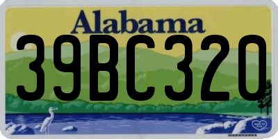 AL license plate 39BC320