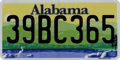 AL license plate 39BC365