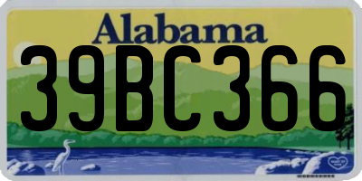 AL license plate 39BC366